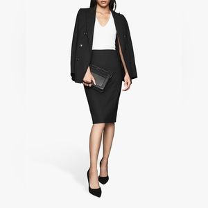 Reiss Hartley Textured Skirt NWT Black
